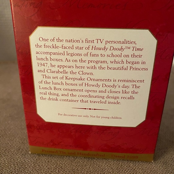 HOWDY DOODY Lunch Box & Thermos Ornament by Hallmark Keepsake - Picture 7 of 7